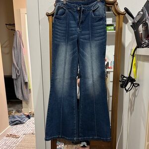 Women's Blue Flared Jeans